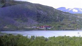 Slødd Fjord, with our overnight accommodation on the far side at Haugastøl, 36.5 miles into our journey